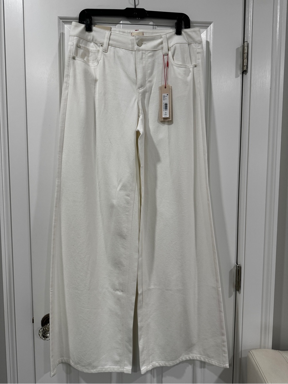Alice + Olivia Cream Wide-Leg Women's Pants